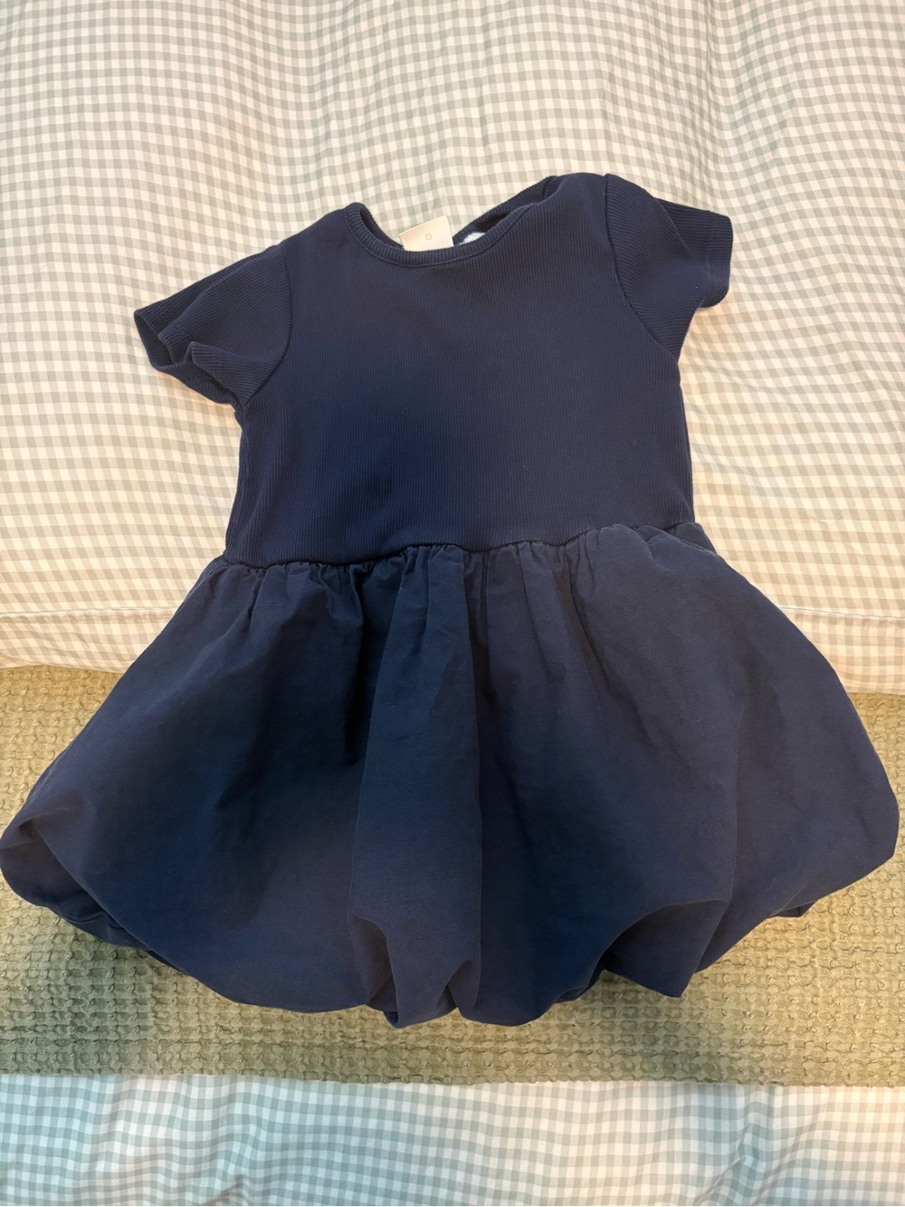 Girls Navy Short Sleeve Zara Dress